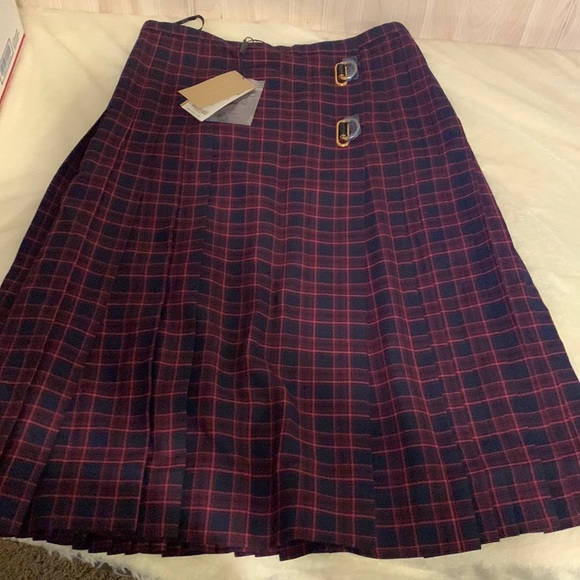 Burberry Authentic Super Cute Midi Plaid Wrap Skirt